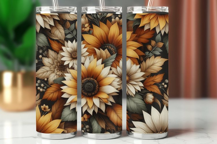 Tumbler Wrap 20 oz - sunflower