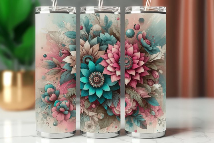 Tumbler Wrap 20 oz - flowers example image 1