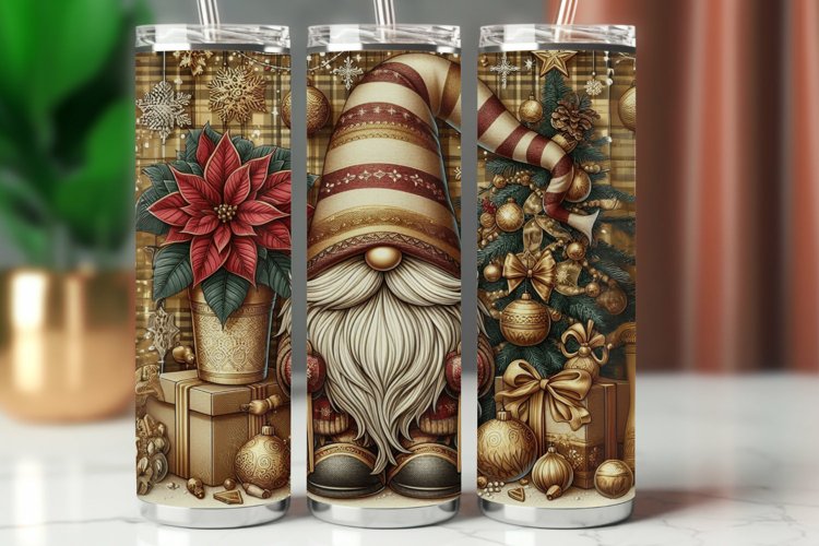 Tumbler Wrap 20 oz - christmas gnome