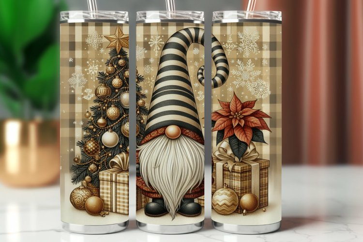 Tumbler Wrap 20 oz - christmas gnome example image 1