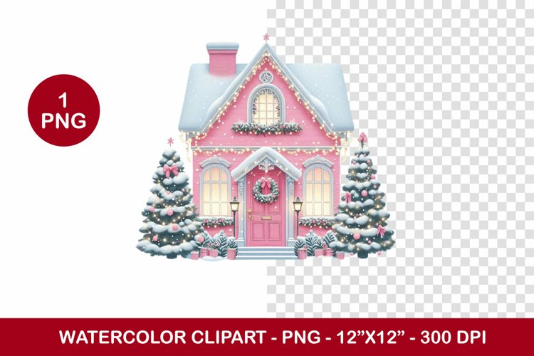 Christmas House Clipart Image 23