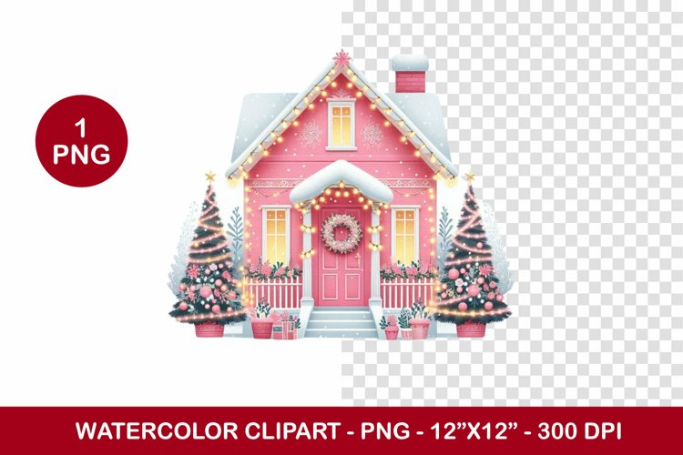 Christmas House Clipart Image 22