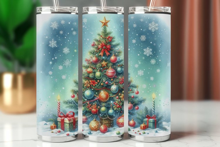 Tumbler Wrap 20 oz - christmas tree