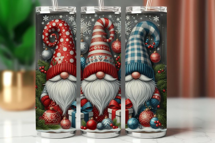 Tumbler Wrap 20 oz - christmas gnome