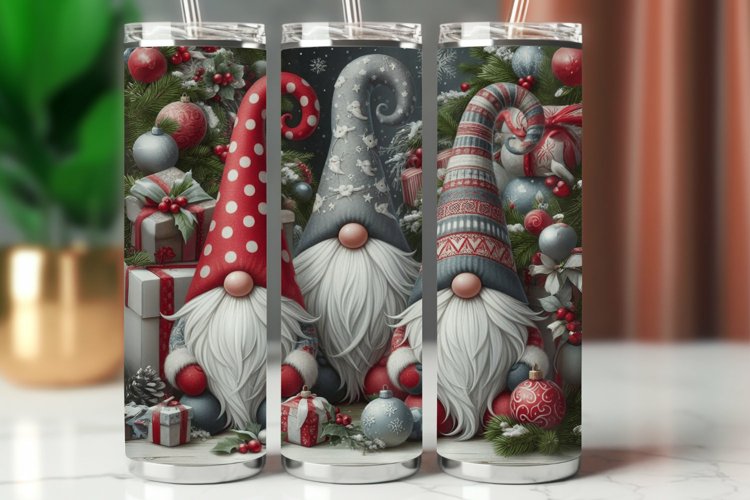 Tumbler Wrap 20 oz - christmas gnome example image 1