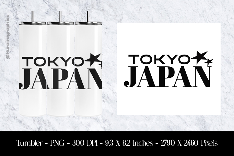Tokyo Japan Tumbler Sublimation Design PNG