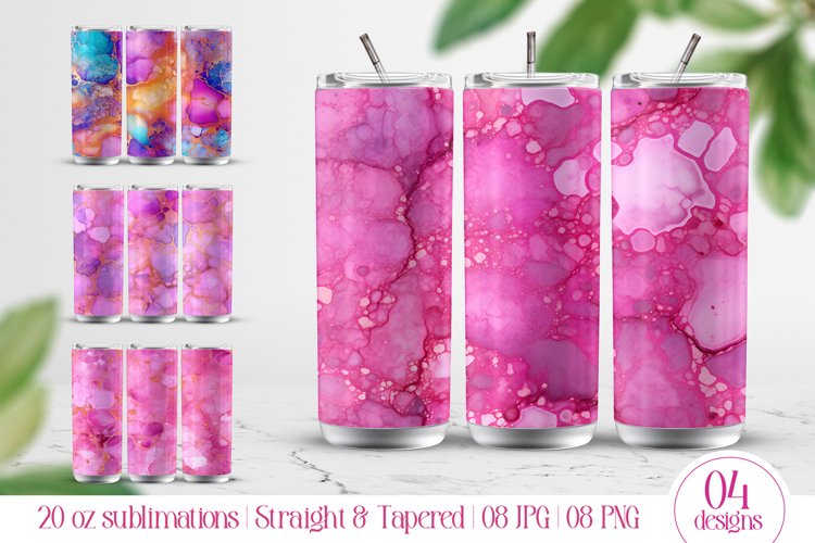 Alcohol Ink Tumbler Wrap Image 7