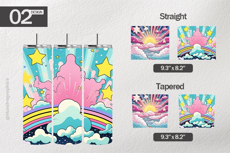 Pastel Comics Tumbler Wrap| Tumbler Sublimation Wrap