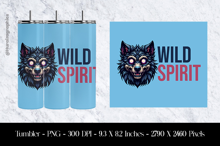 Wild Spirit Tumbler Sublimation Design PNG