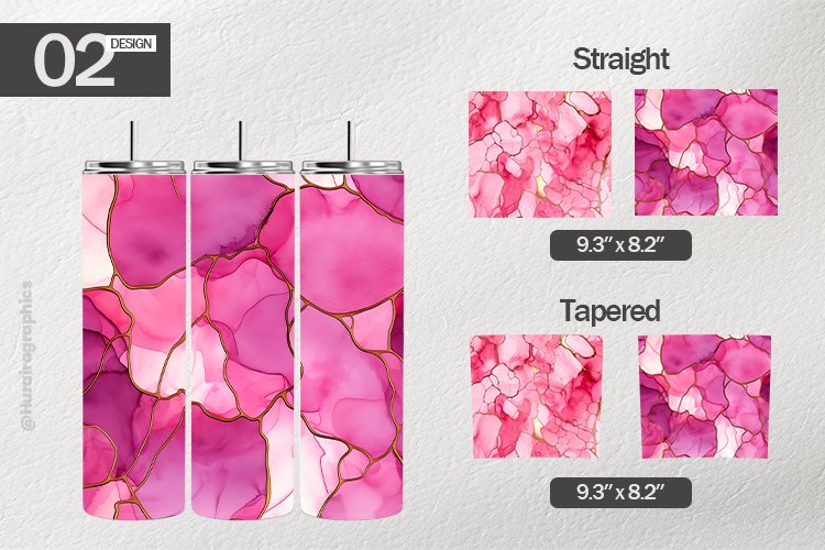 Pink Marbles Tumbler Wrap| Tumbler Sublimation Wrap