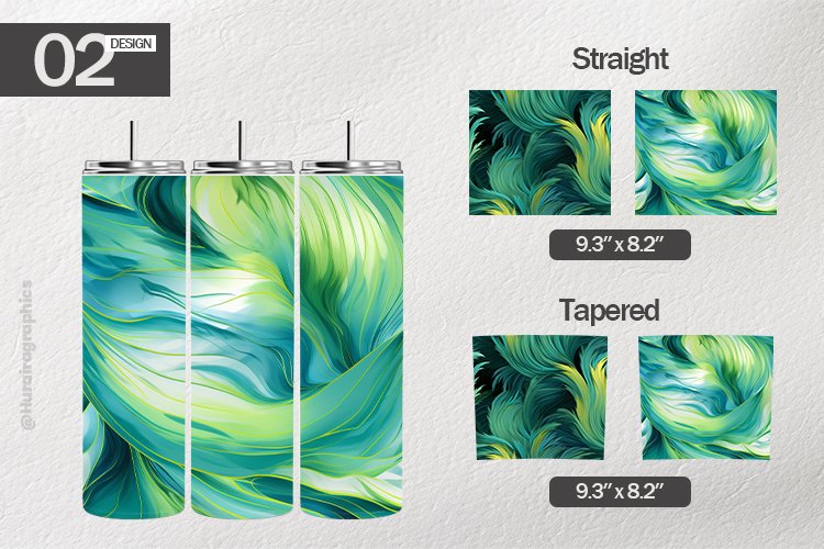 Fantast Green Tumbler Wrap| Tumbler Sublimation Wrap