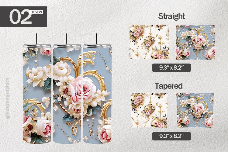 Garlands Tumbler Wrap| Tumbler Sublimation Wrap