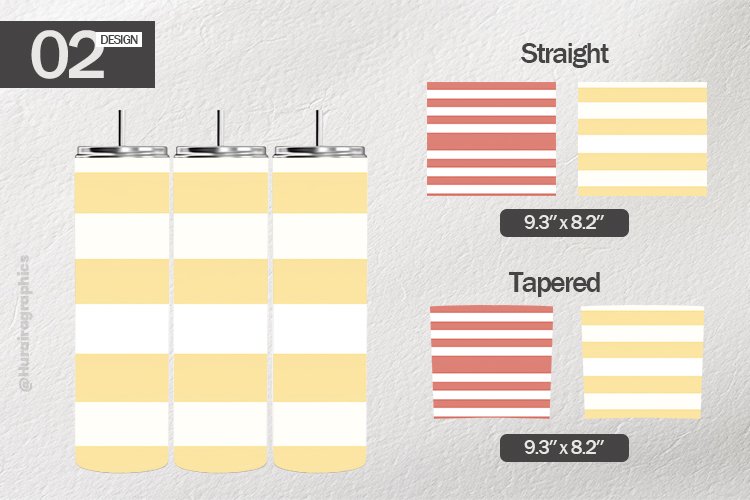 Flat Stripes Tumbler Wrap| Tumbler Sublimation Wrap