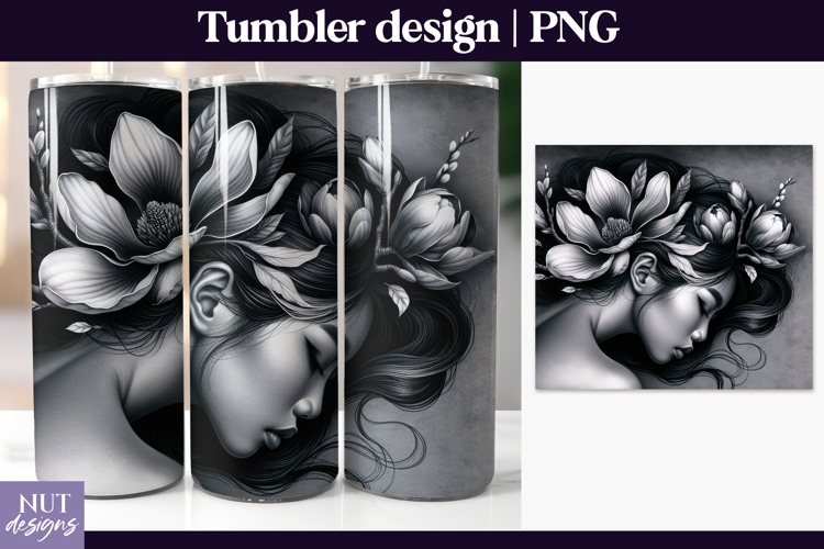 Fantasy tumbler wrap Magnolia Crown Woman Tumbler