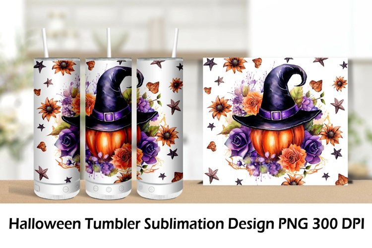 Halloween Tumbler PNG Wrap Sublimation. Tumbler Wrap 20 oz.