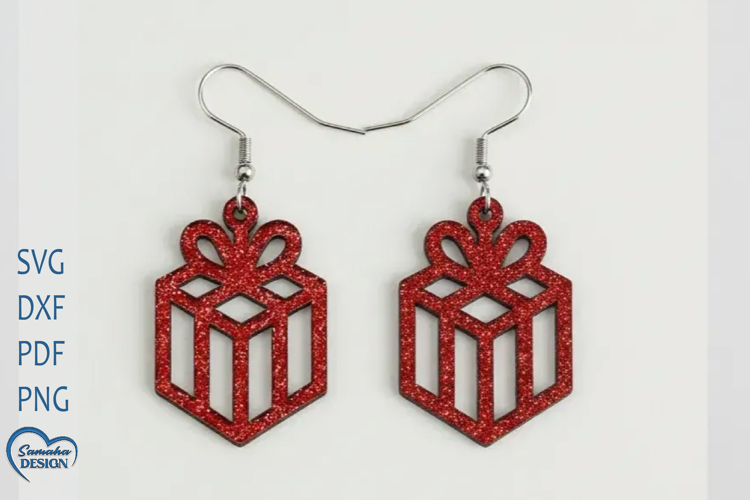 Christmas Earrings Laser Cut. Christmas toy Laser Cut.