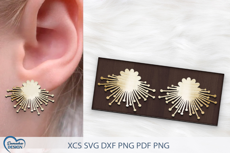 Flower Earrings Laser Cut. Boho Earrings Laser Cut.