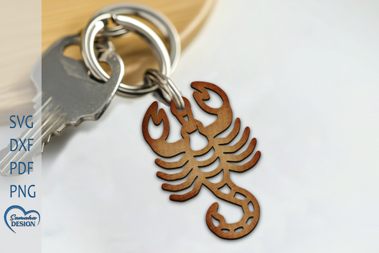 Scorpio Keychain Laser Cut. Zodiac Signs Keychain.