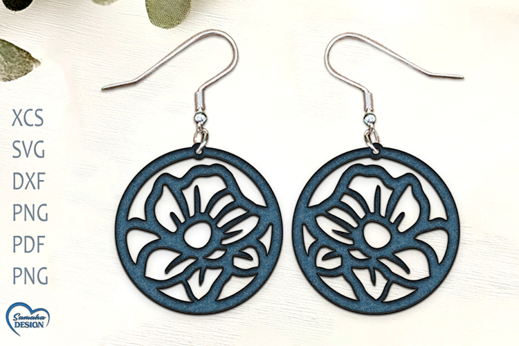 Flower Earrings Laser Cut. Boho Earrings.