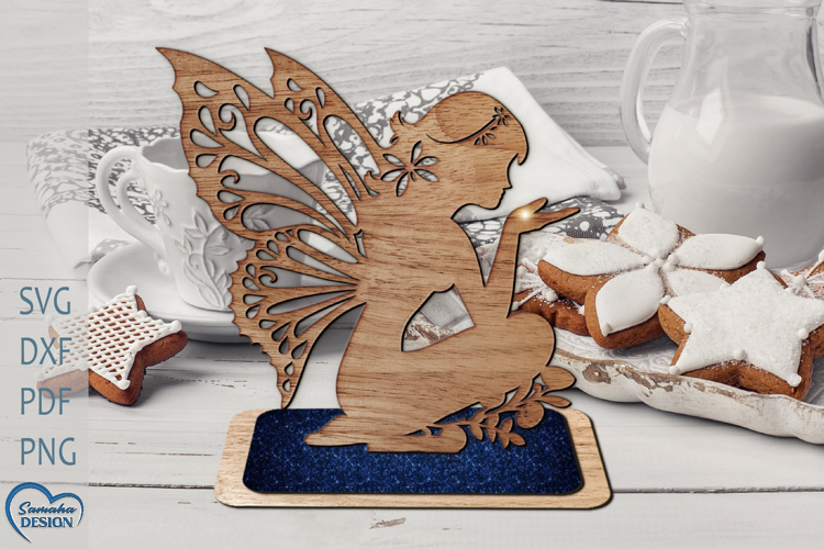 Christmas Fairy. Christmas Decoration Laser cut.