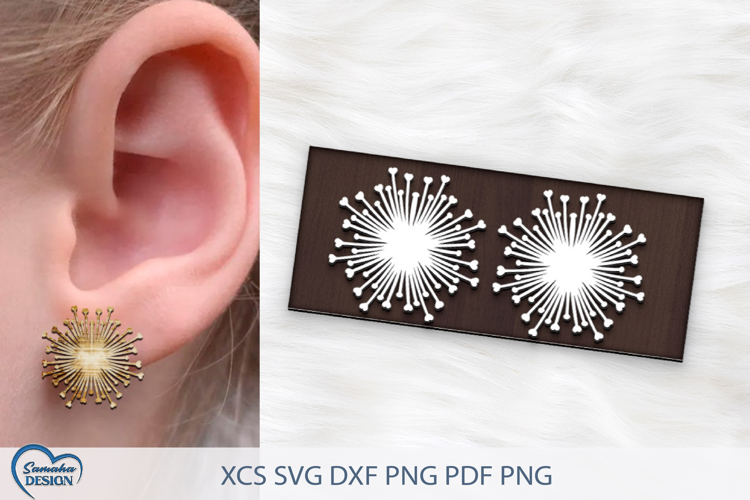 Flower Earrings Laser Cut. Boho Earrings Laser Cut.