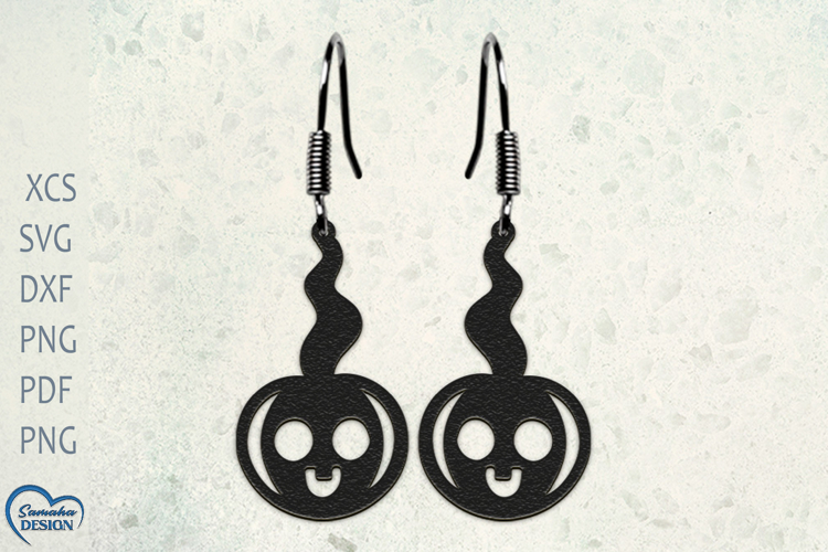 Halloween Pumpkin Earrings Laser Cut.