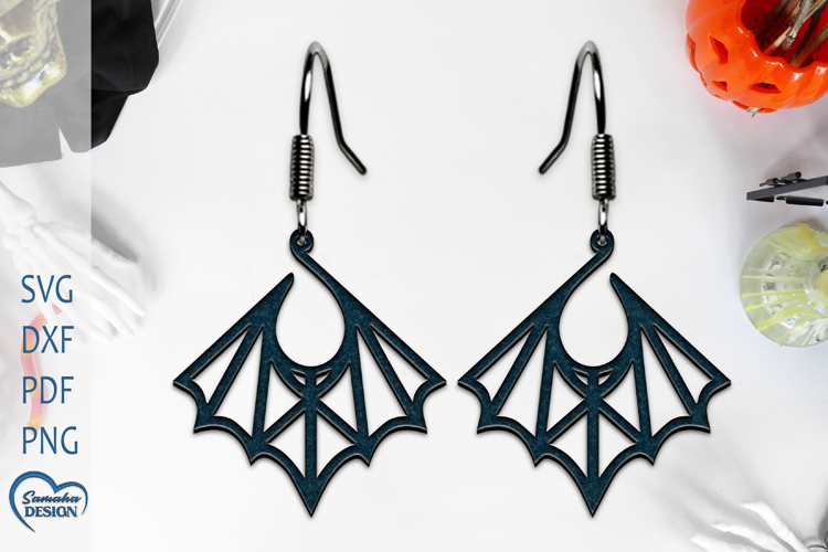 Halloween Bat Wings Laser Cut Earrings.