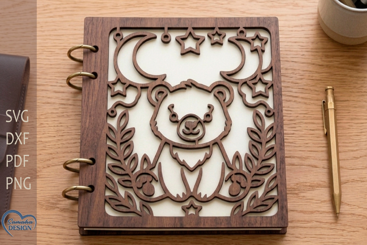 Kids Notebook Cover Laser Cut.
