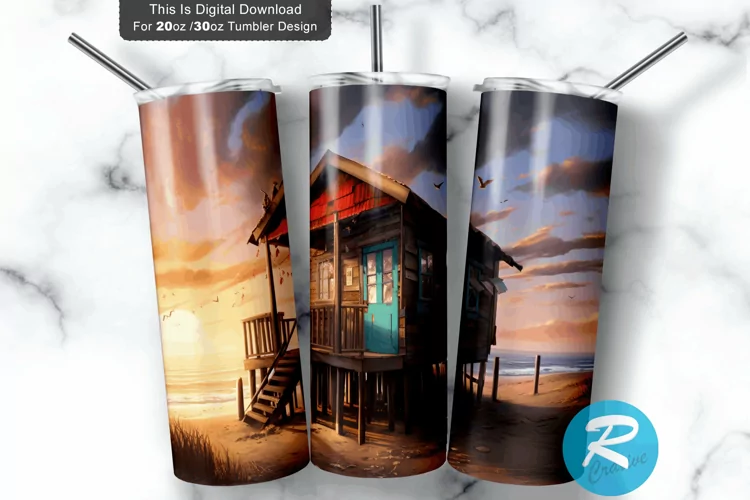 Beach Shack 20oz/30oz Skinny Tumbler