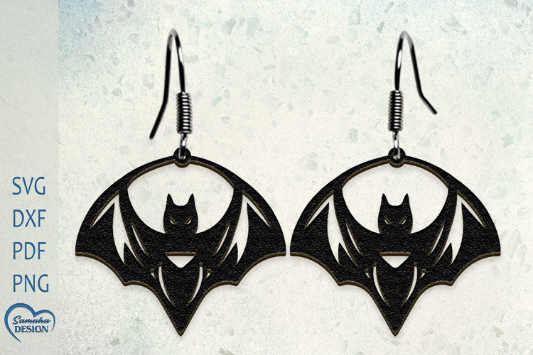 Halloween Bat Wings Laser Cut Earrings.