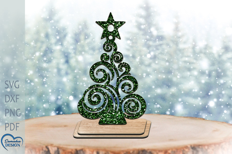 Christmas tree. Christmas Decoration Laser cut.