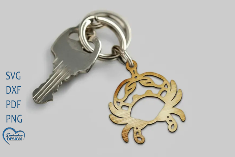 Cancer Keychain Laser Cut. Zodiac Signs Keychain.