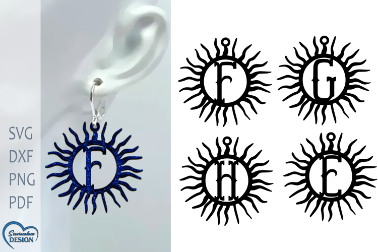 Celestial Earrings Laser Cut. Boho Earrings with Letters.
