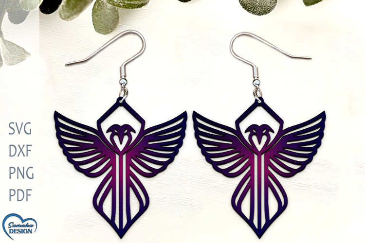 Eagle Earrings Laser Cut. American Eagle SVG.
