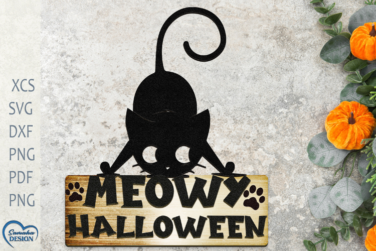 Halloween door hanger Laser Cut. Welcome Door Sign SVG.