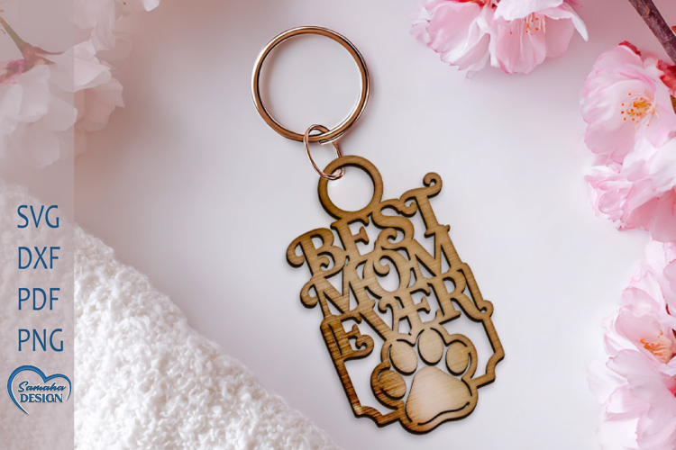 Mom SVG. Mothers Day Keychain Design. Mothers Day Laser Cut