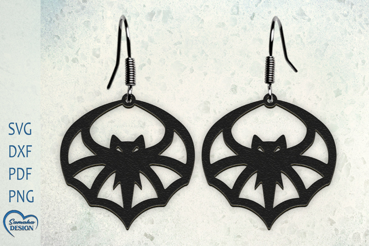Halloween Bat Wings Laser Cut Earrings.