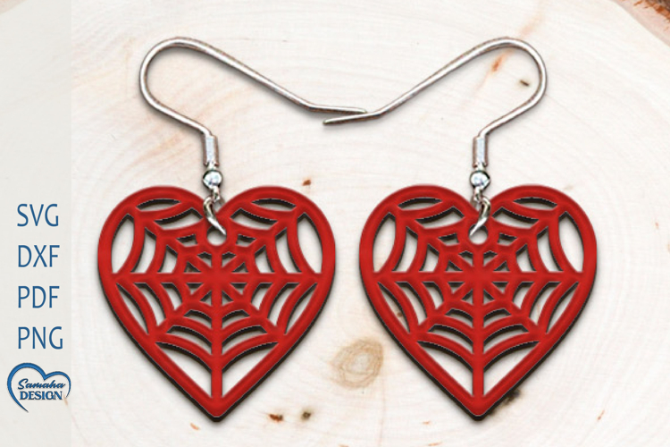 Valentine Earrings Laser Cut. Heart Laser. Heart Earrings.