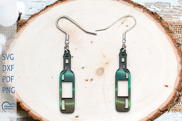 Modern Earrings Laser Cut. Boho Earrings Laser Cut.