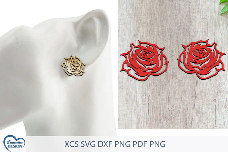 Flower Earrings Laser Cut. Boho Earrings Laser Cut.