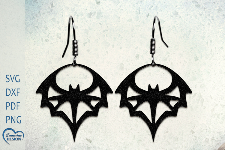 Halloween Bat Laser Cut Earrings.