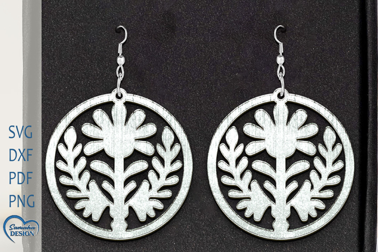 Flower Earrings Laser Cut. Boho Earrings.