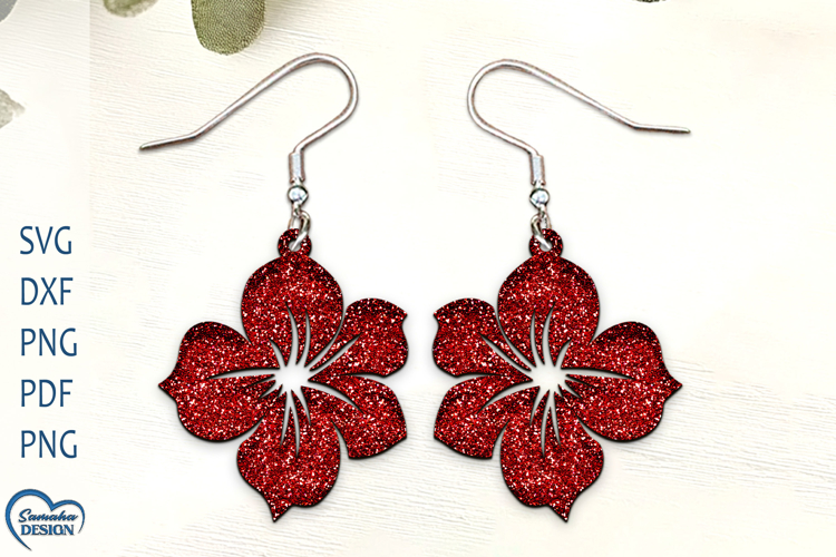 Flower Earrings Laser Cut. Boho Earrings.