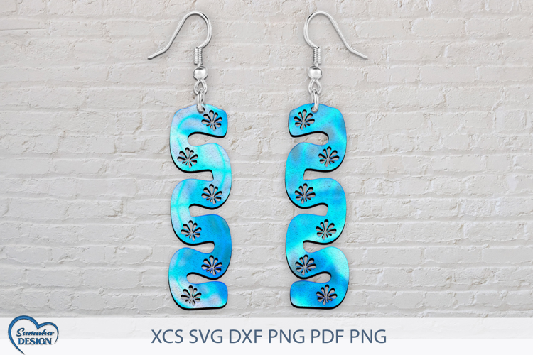 Modern Earrings Laser Cut. Boho Earrings Laser Cut.