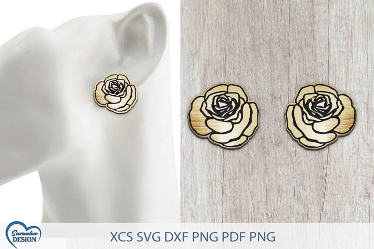 Flower Earrings Laser Cut. Boho Earrings Laser Cut.