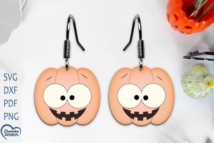 Halloween Cute Pumpkin Earrings Laser Cut.