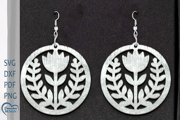 Flower Earrings Laser Cut. Boho Earrings.