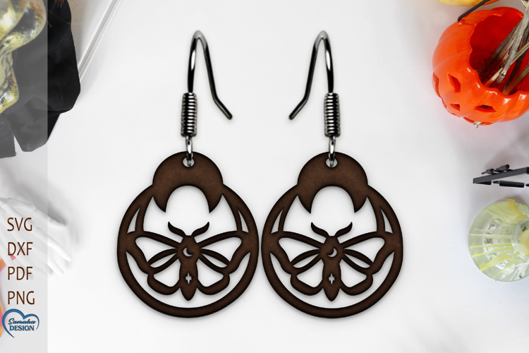 Halloween Butterfly Earrings Laser Cut. Halloween Laser cut. example image 1