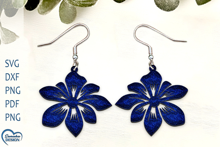 Flower Earrings Laser Cut. Boho Earrings.