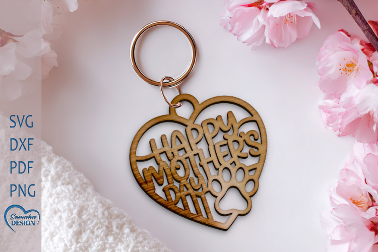 Mom SVG. Mothers Day Keychain Design. Mothers Day Laser Cut